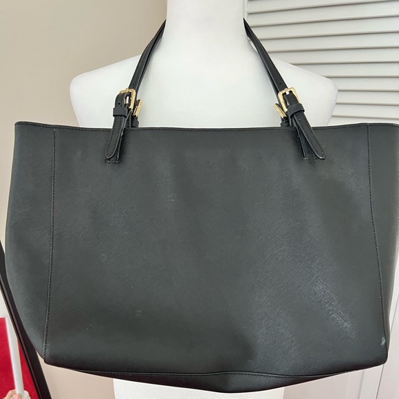 Large black leather Tory Burch tote bag - Picture 4 of 11